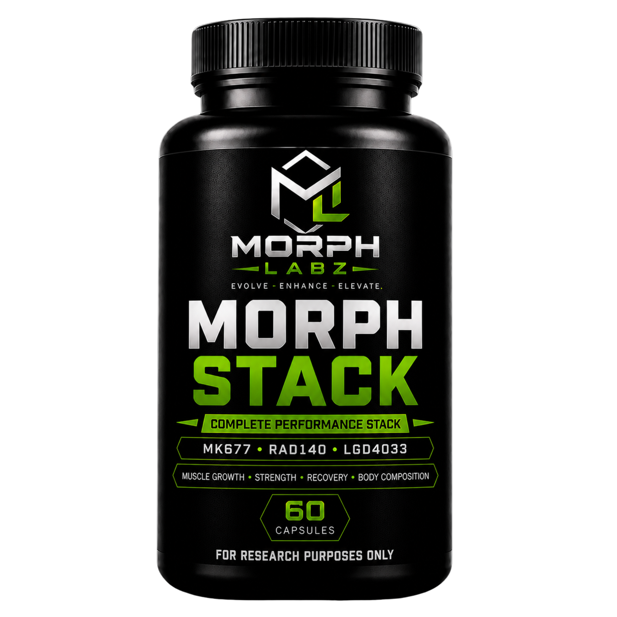 Morph Stack (MK677, RAD140, LGD4033) 60 Capsules