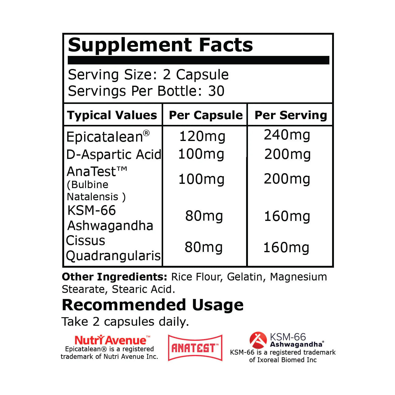 PCT (Post Cycle Therapy) 60 Casules